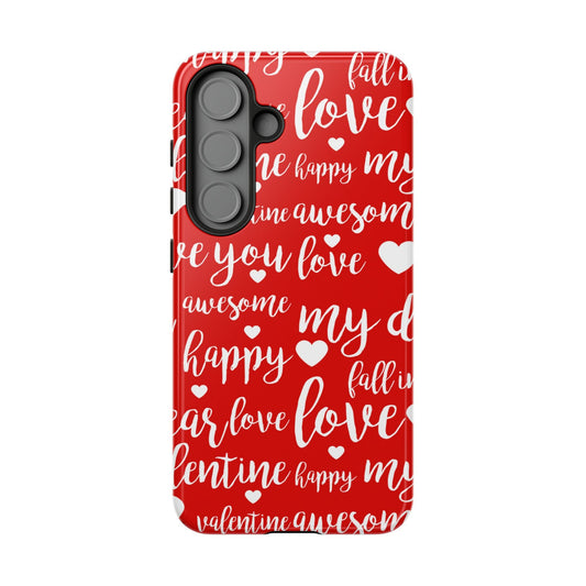 Valentine Words Pattern – Samsung Galaxy Case - BOGO Cases