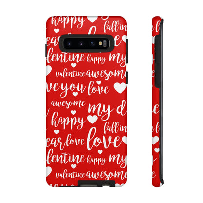 Valentine Words Pattern – Samsung Galaxy Case - BOGO Cases