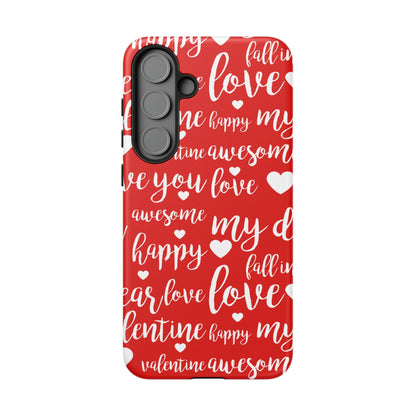 Valentine Words Pattern – Samsung Galaxy Case - BOGO Cases
