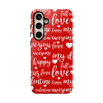 Valentine Words Pattern – Samsung Galaxy Case - BOGO Cases