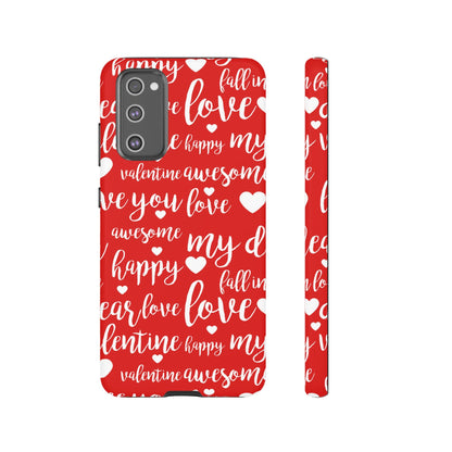 Valentine Words Pattern – Samsung Galaxy Case - BOGO Cases