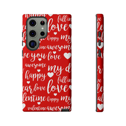 Valentine Words Pattern – Samsung Galaxy Case - BOGO Cases