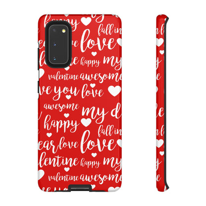 Valentine Words Pattern – Samsung Galaxy Case - BOGO Cases