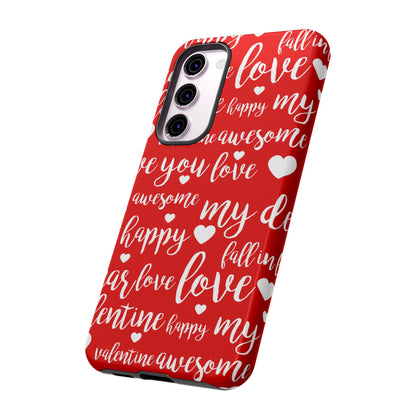 Valentine Words Pattern – Samsung Galaxy Case - BOGO Cases