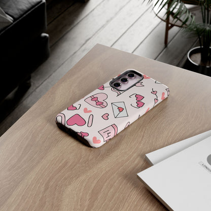 Valentine's Day Scribbles Samsung Galaxy Case - BOGO Cases