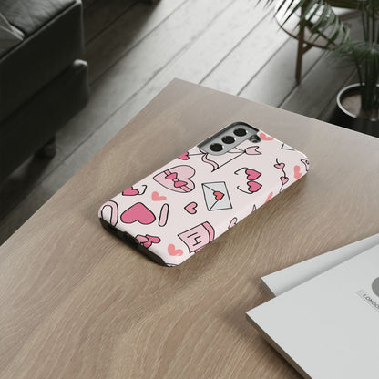 Valentine's Day Scribbles Samsung Galaxy Case - BOGO Cases