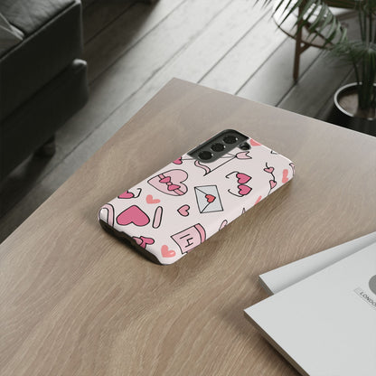 Valentine's Day Scribbles Samsung Galaxy Case - BOGO Cases