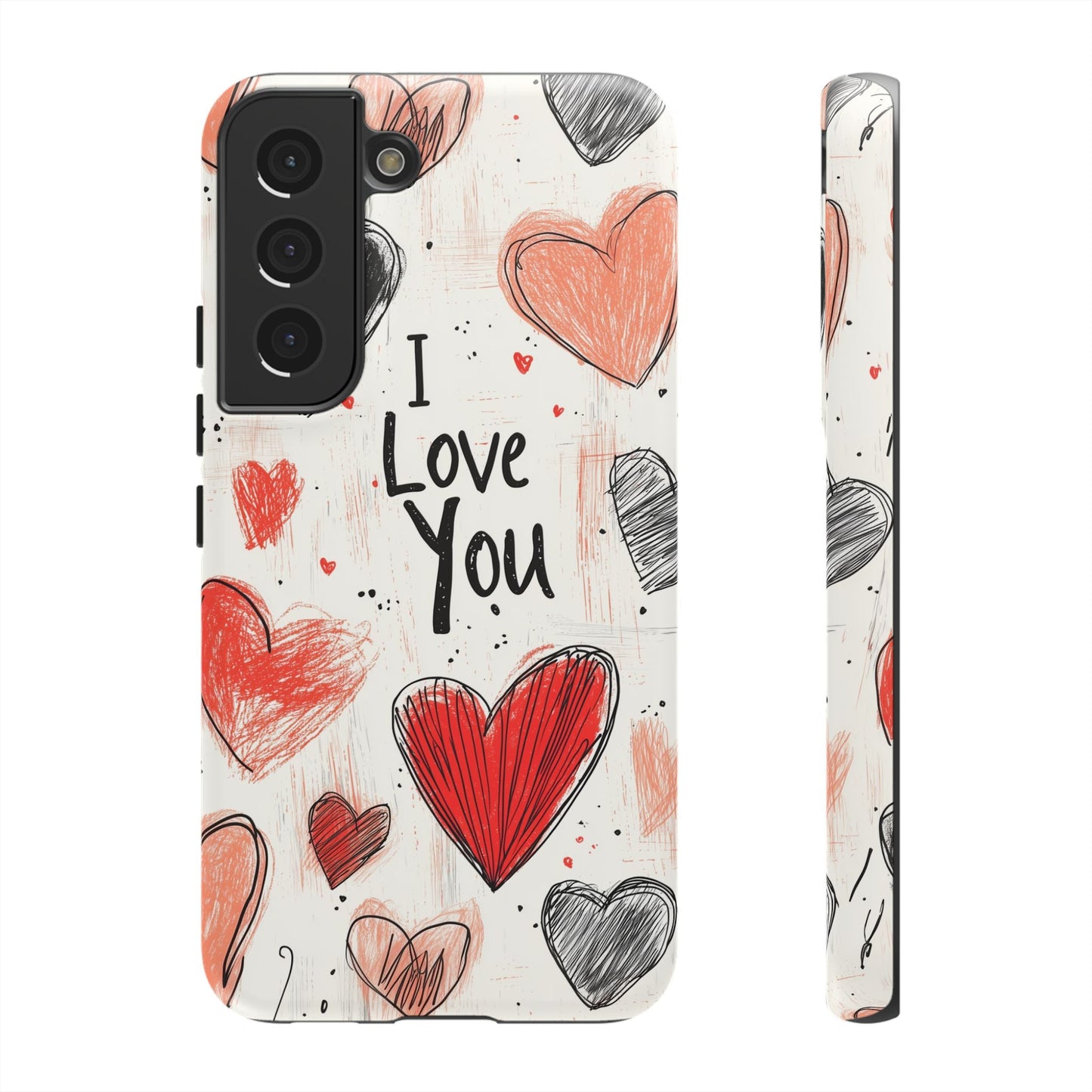 Valentines "I Love You" Hearts - For Galaxy & Google Phones - BOGO Cases