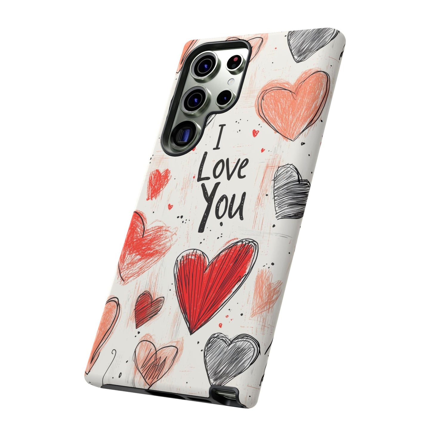 Valentines "I Love You" Hearts - For Galaxy & Google Phones - BOGO Cases