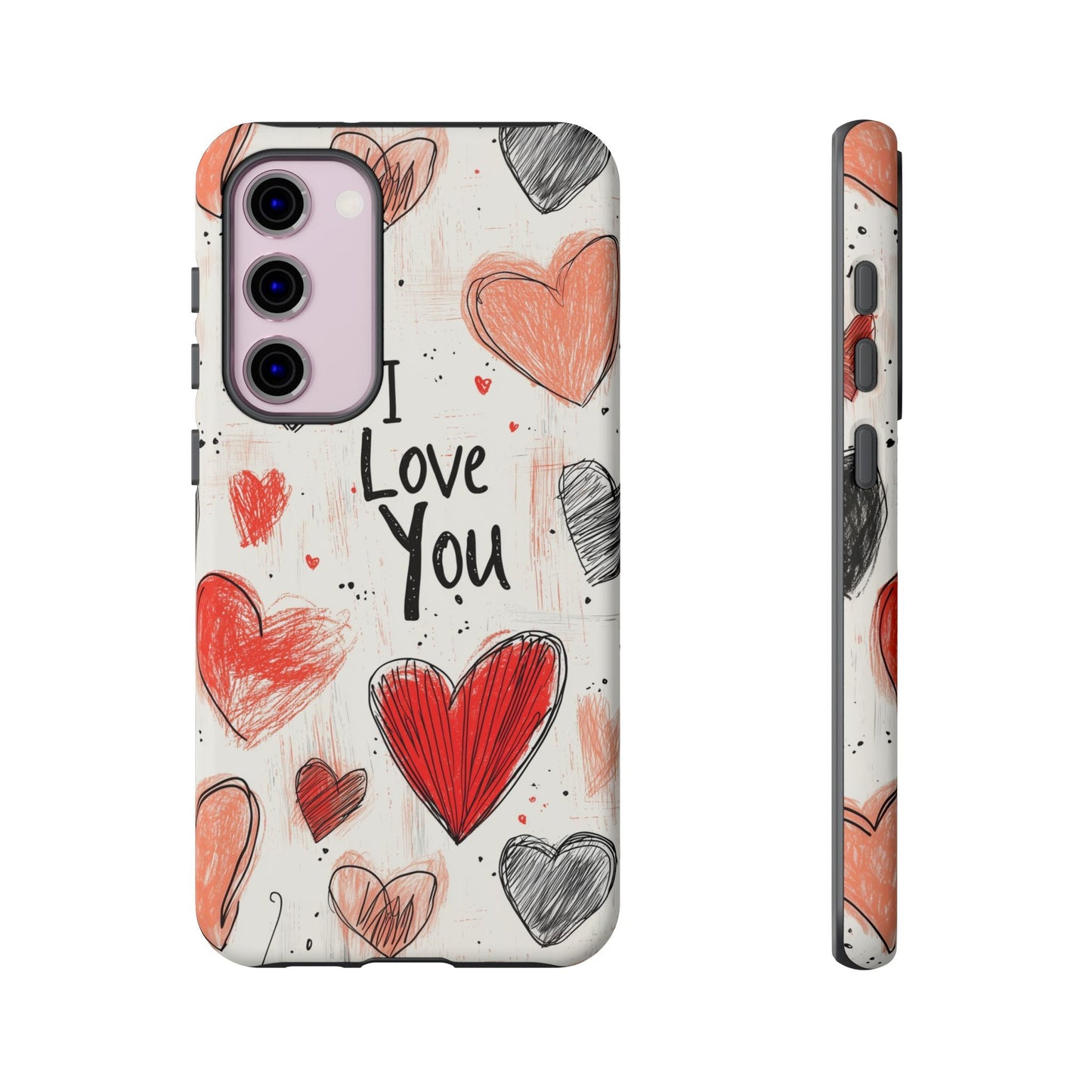 Valentines "I Love You" Hearts - For Galaxy & Google Phones - BOGO Cases