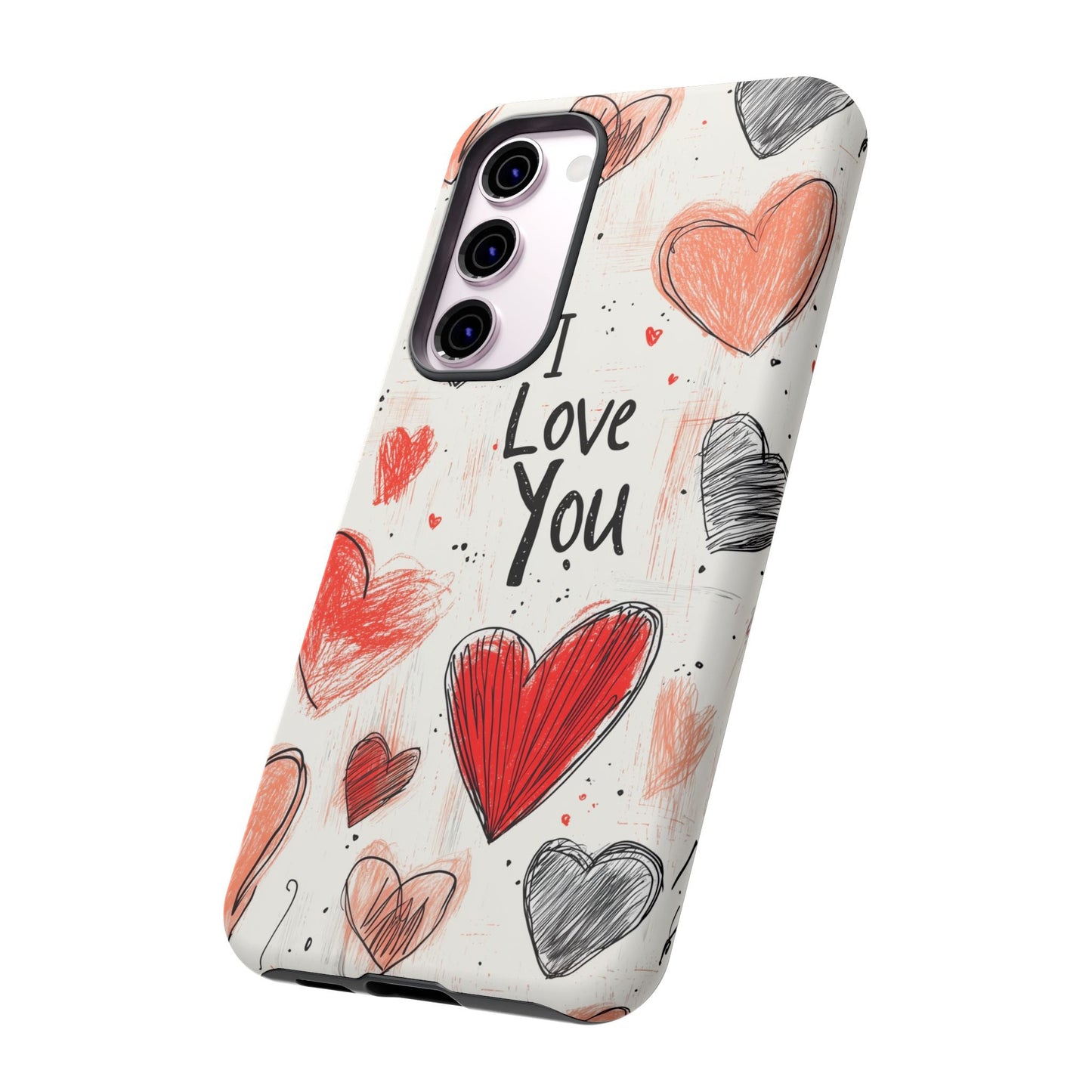 Valentines "I Love You" Hearts - For Galaxy & Google Phones - BOGO Cases