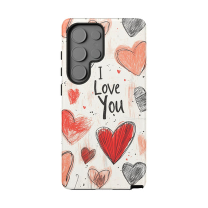 Valentines "I Love You" Hearts - For Galaxy & Google Phones - BOGO Cases