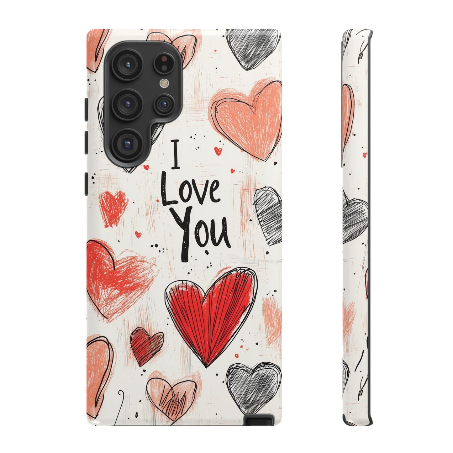Valentines "I Love You" Hearts - For Galaxy & Google Phones - BOGO Cases