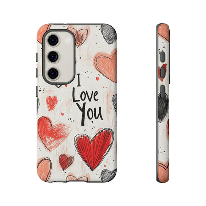 Valentines "I Love You" Hearts - For Galaxy & Google Phones - BOGO Cases