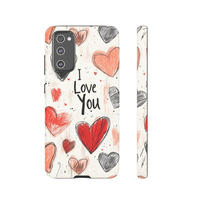 Valentines "I Love You" Hearts - For Galaxy & Google Phones - BOGO Cases