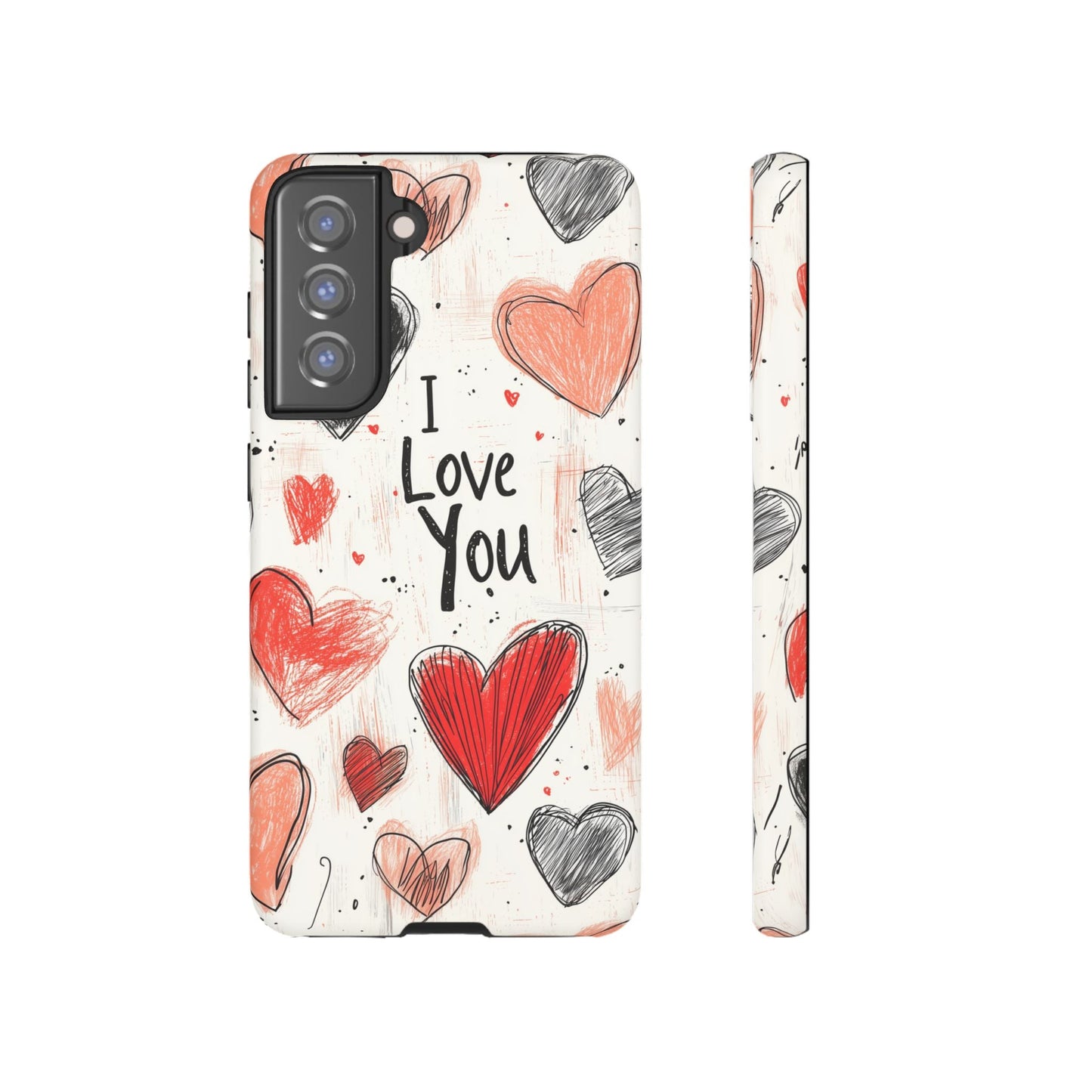 Valentines "I Love You" Hearts - For Galaxy & Google Phones - BOGO Cases