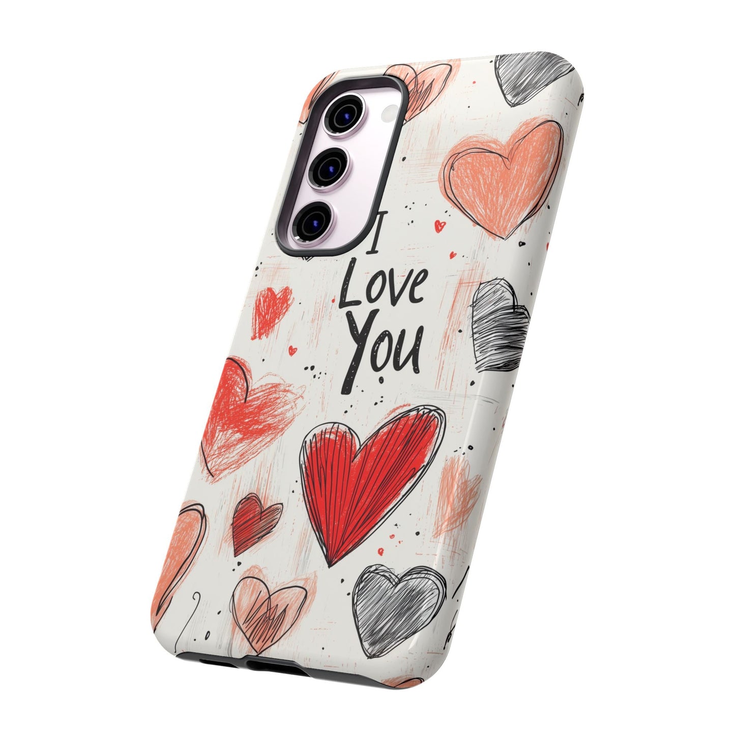 Valentines "I Love You" Hearts - For Galaxy & Google Phones - BOGO Cases