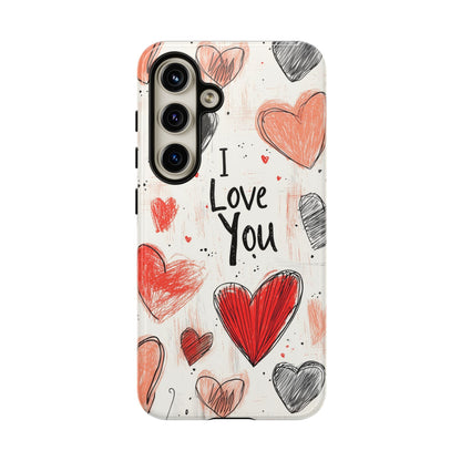 Valentines "I Love You" Hearts - For Galaxy & Google Phones - BOGO Cases