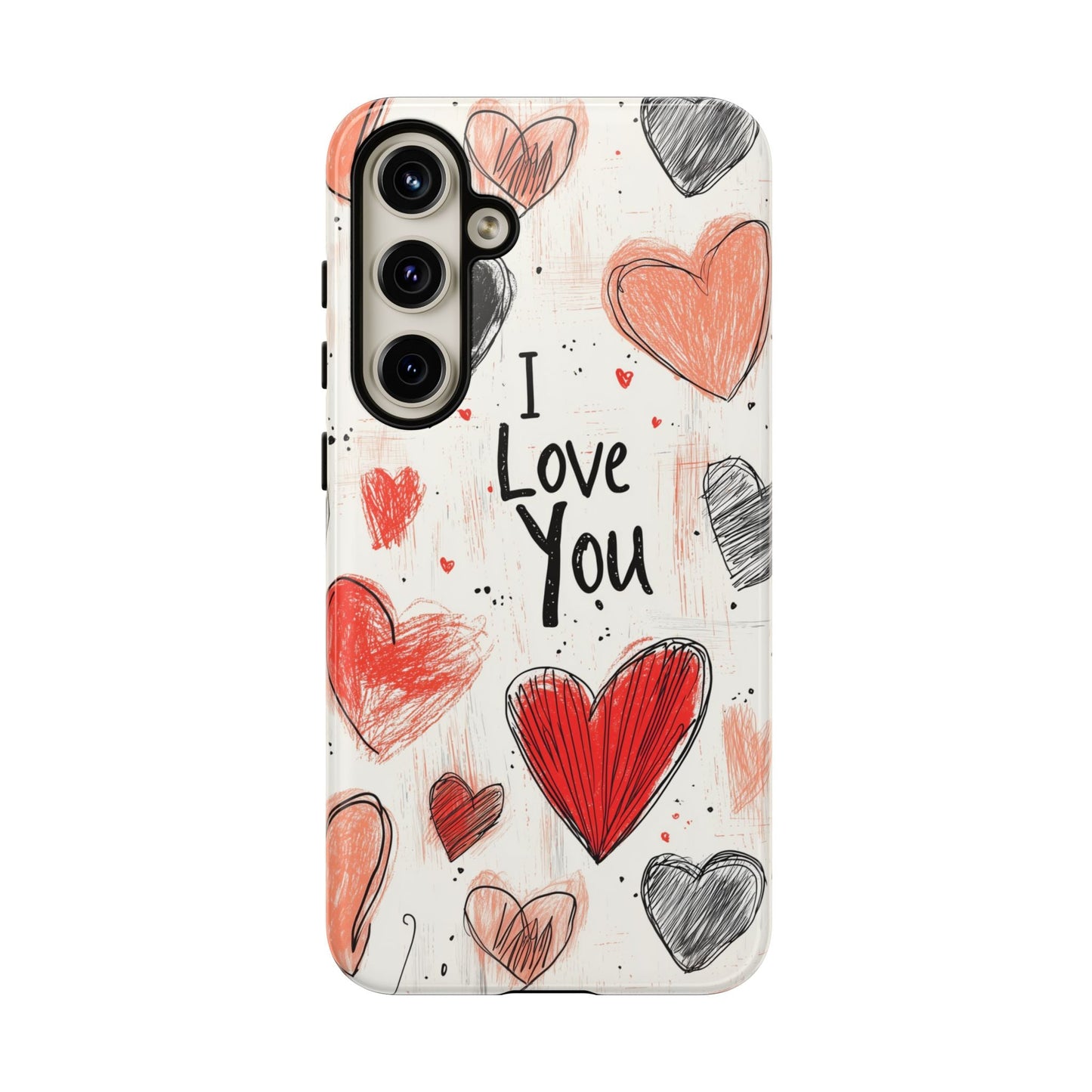 Valentines "I Love You" Hearts - For Galaxy & Google Phones - BOGO Cases