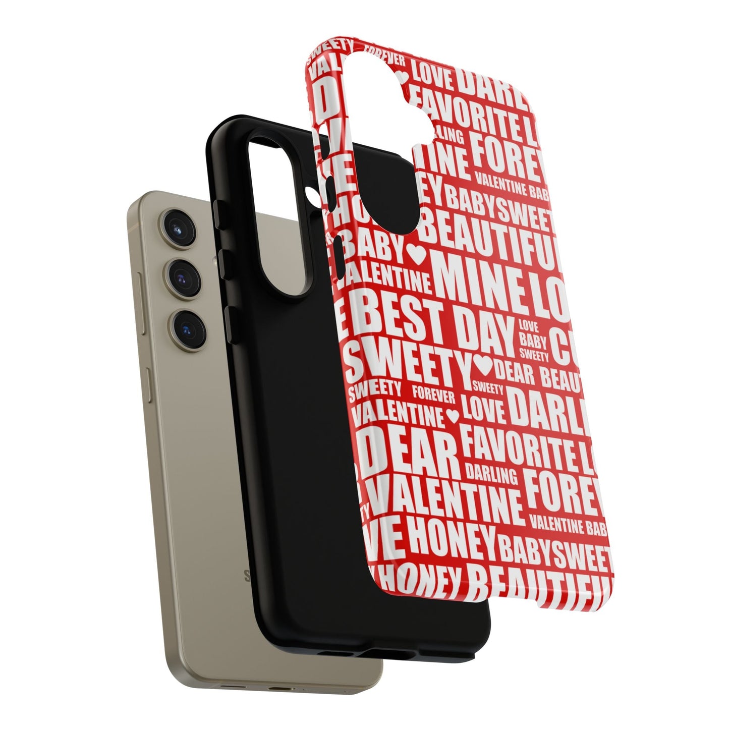 Valentine's Love Typography Samsung Galaxy Case - BOGO Cases
