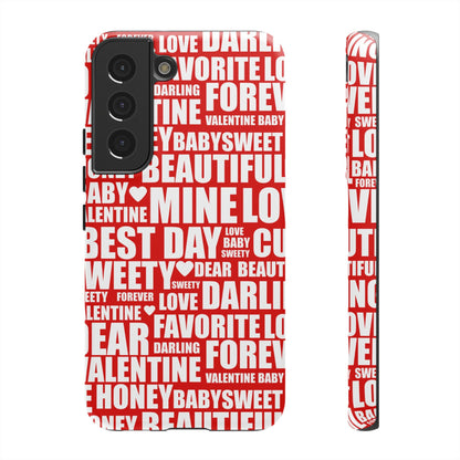 Valentine's Love Typography Samsung Galaxy Case - BOGO Cases