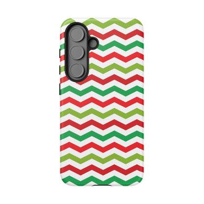 Vibrant Fiesta Chevron – Yellow Green, Green & Red Geometric Samsung Galaxy Case - BOGO Cases
