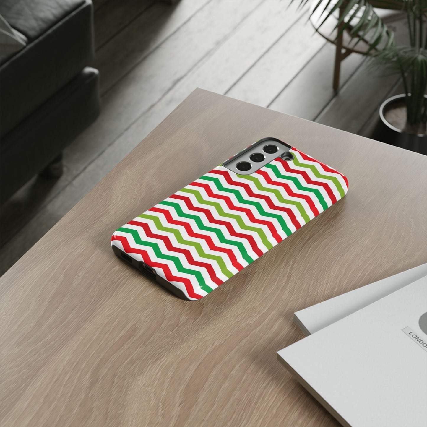 Vibrant Fiesta Chevron – Yellow Green, Green & Red Geometric Samsung Galaxy Case - BOGO Cases
