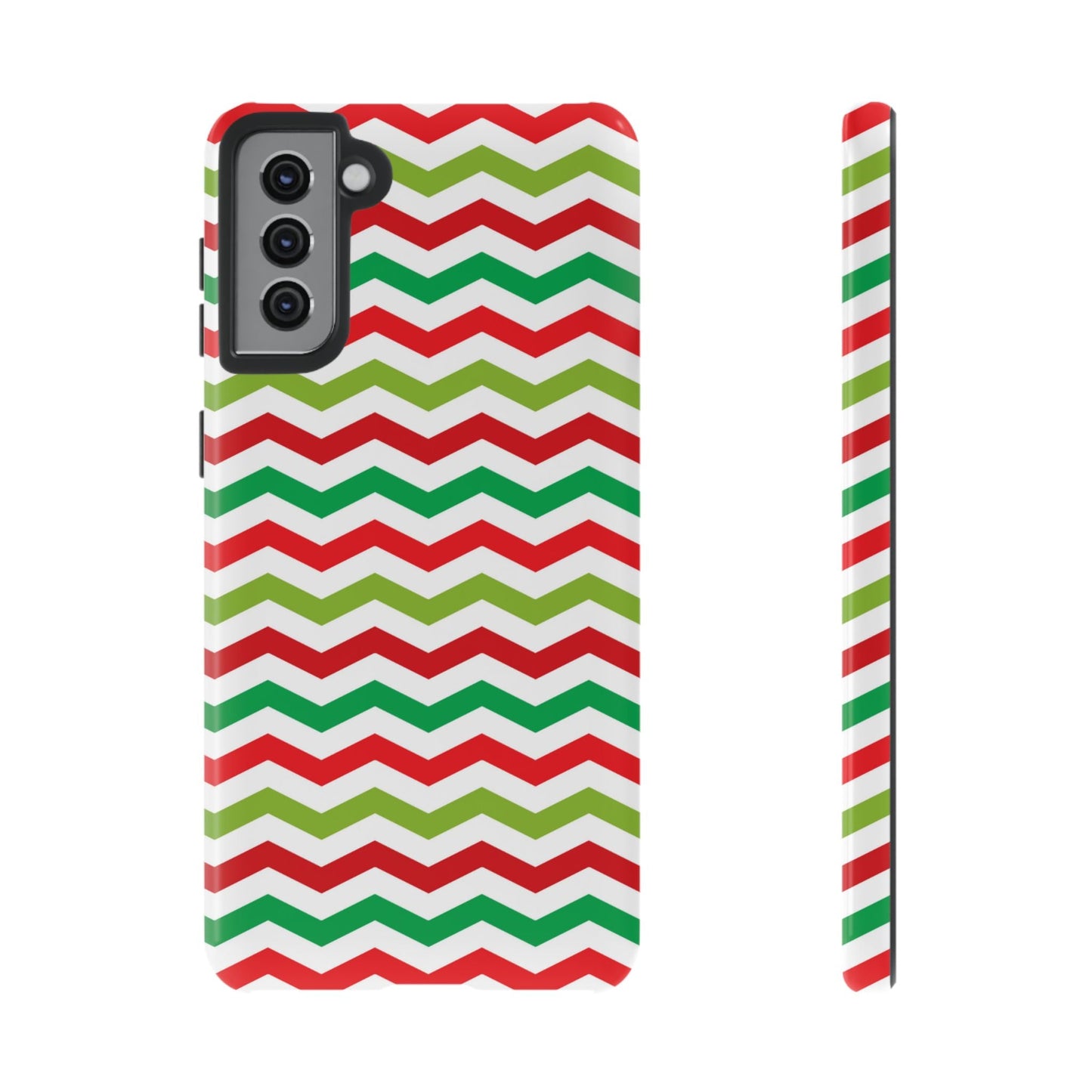 Vibrant Fiesta Chevron – Yellow Green, Green & Red Geometric Samsung Galaxy Case - BOGO Cases
