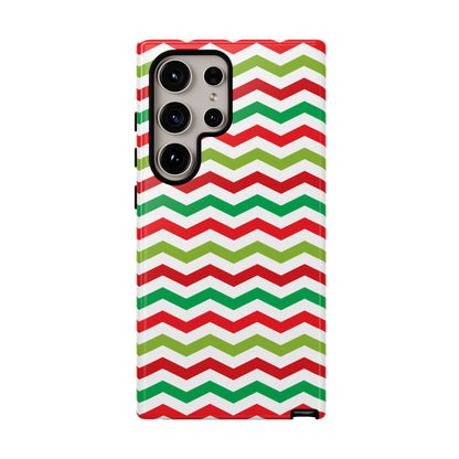 Vibrant Fiesta Chevron – Yellow Green, Green & Red Geometric Samsung Galaxy Case - BOGO Cases