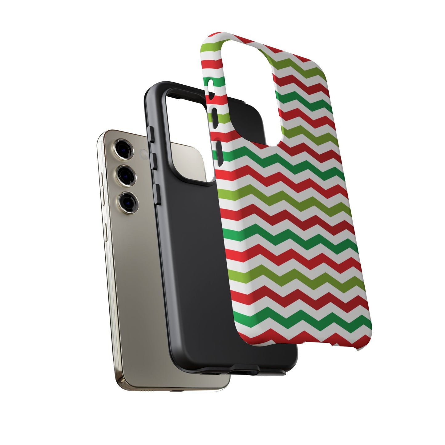 Vibrant Fiesta Chevron – Yellow Green, Green & Red Geometric Samsung Galaxy Case - BOGO Cases