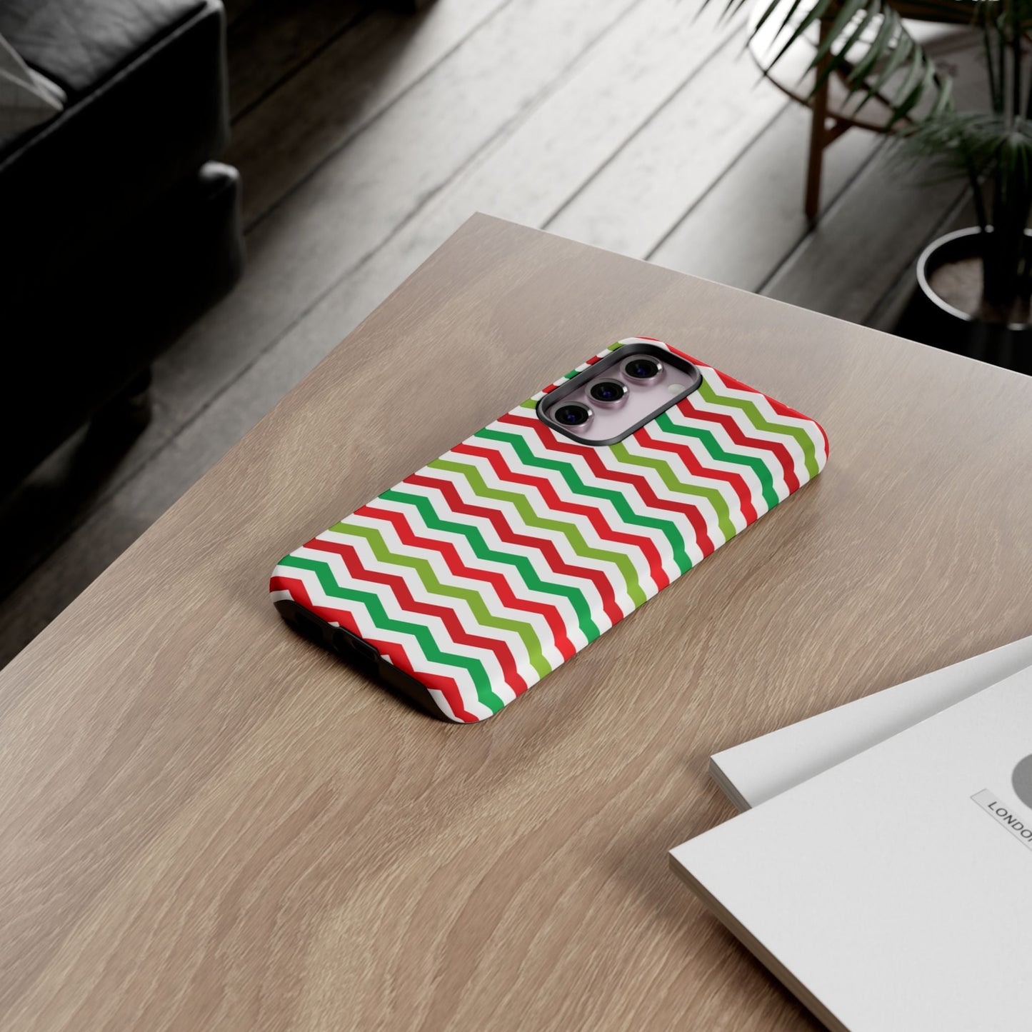 Vibrant Fiesta Chevron – Yellow Green, Green & Red Geometric Samsung Galaxy Case - BOGO Cases