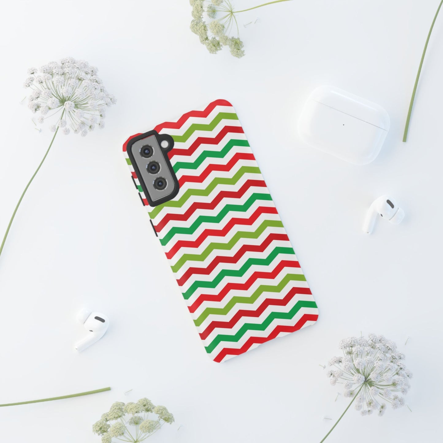 Vibrant Fiesta Chevron – Yellow Green, Green & Red Geometric Samsung Galaxy Case - BOGO Cases