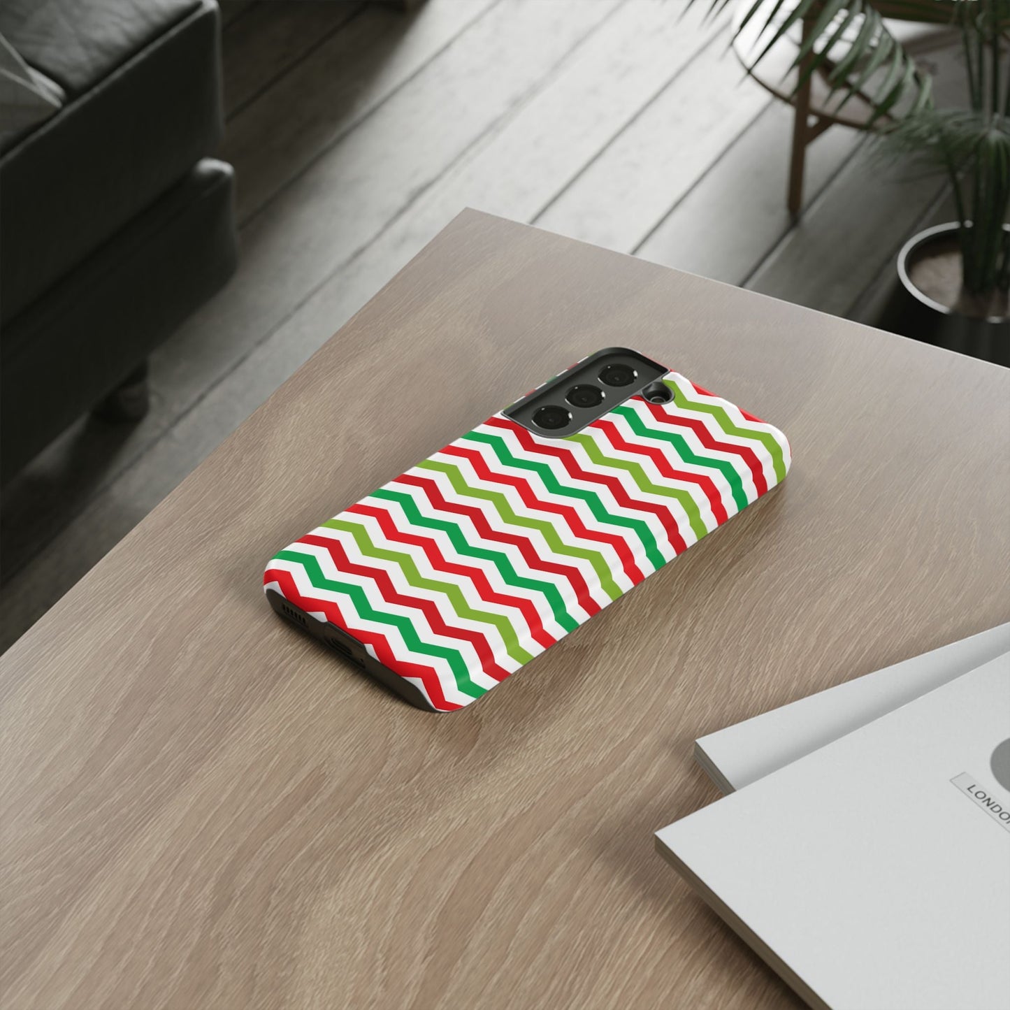 Vibrant Fiesta Chevron – Yellow Green, Green & Red Geometric Samsung Galaxy Case - BOGO Cases