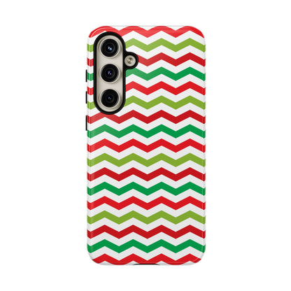 Vibrant Fiesta Chevron – Yellow Green, Green & Red Geometric Samsung Galaxy Case - BOGO Cases