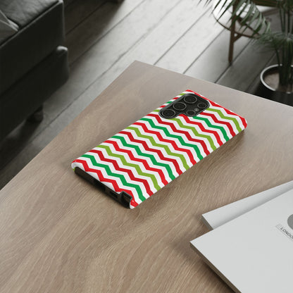 Vibrant Fiesta Chevron – Yellow Green, Green & Red Geometric Samsung Galaxy Case - BOGO Cases