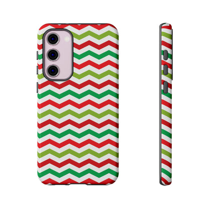 Vibrant Fiesta Chevron – Yellow Green, Green & Red Geometric Samsung Galaxy Case - BOGO Cases