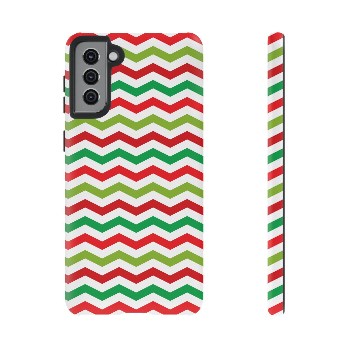 Vibrant Fiesta Chevron – Yellow Green, Green & Red Geometric Samsung Galaxy Case - BOGO Cases