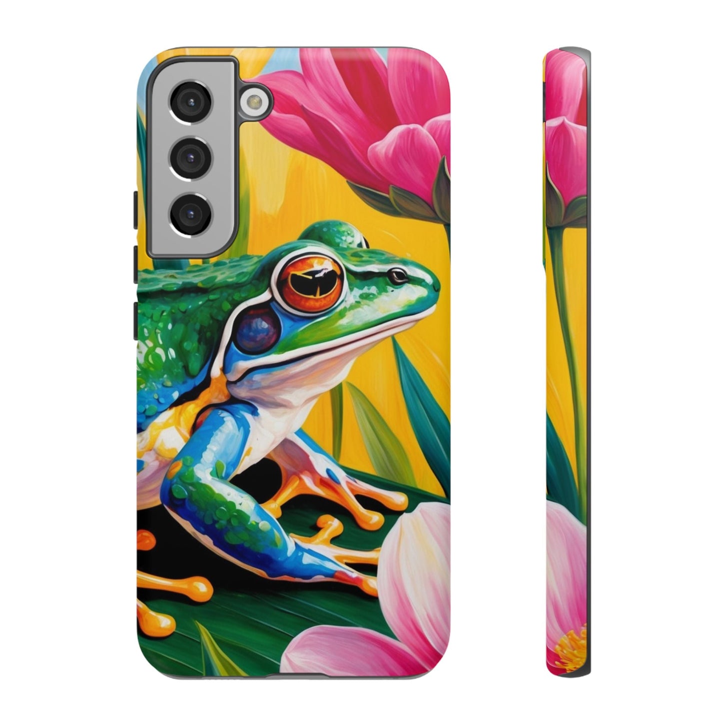 Vibrant Frog & Tropical Flowers - Samsung Galaxy Case - BOGO Cases