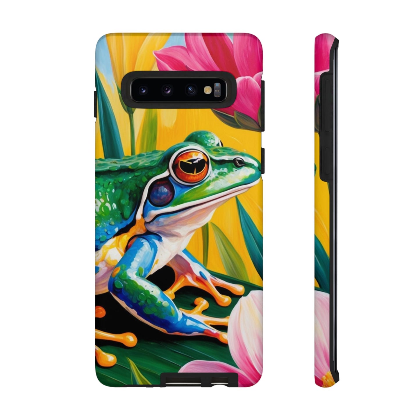 Vibrant Frog & Tropical Flowers - Samsung Galaxy Case - BOGO Cases