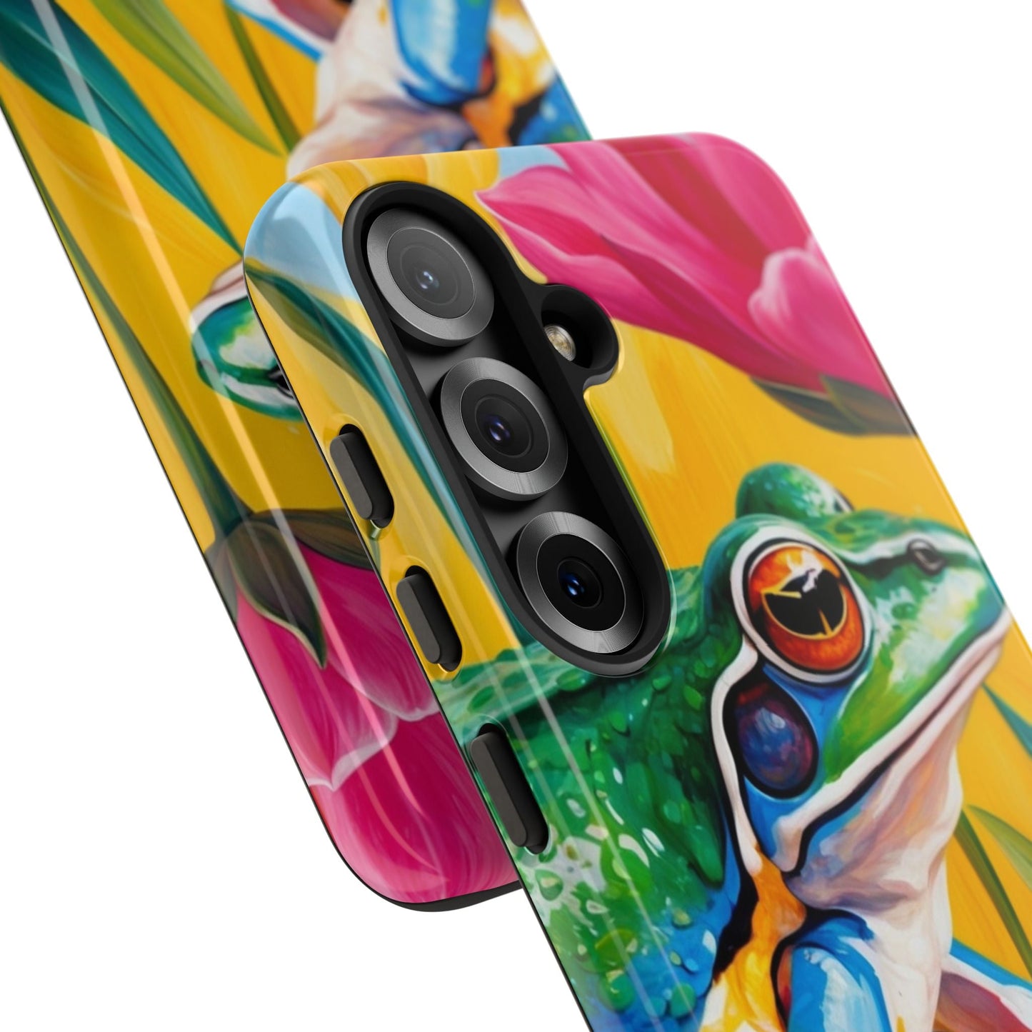 Vibrant Frog & Tropical Flowers - Samsung Galaxy Case - BOGO Cases
