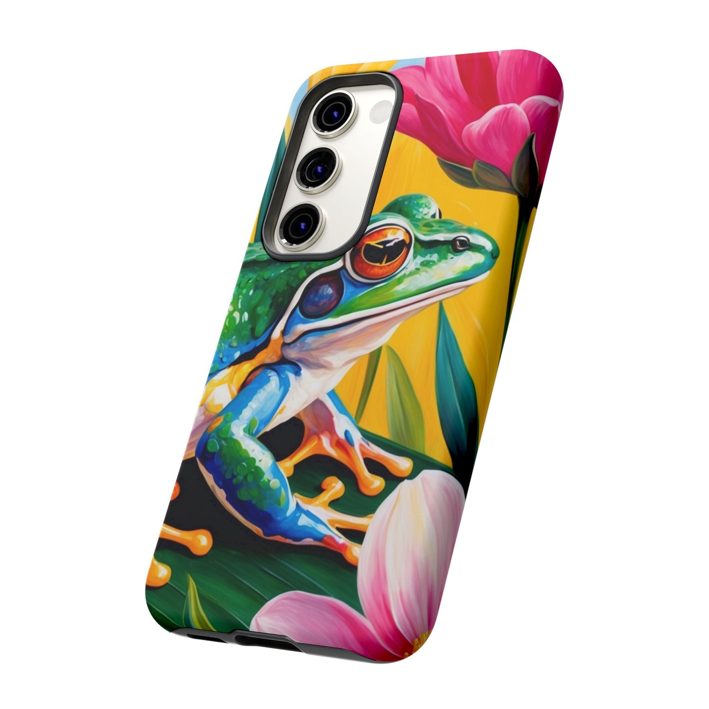 Vibrant Frog & Tropical Flowers - Samsung Galaxy Case - BOGO Cases
