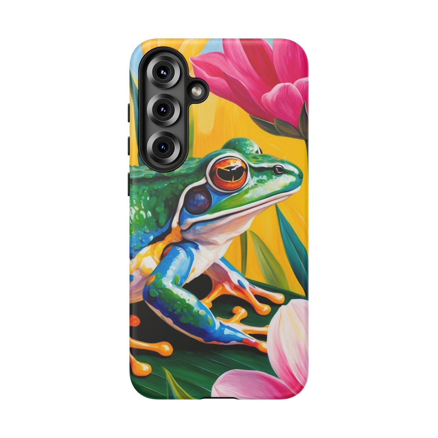Vibrant Frog & Tropical Flowers - Samsung Galaxy Case - BOGO Cases