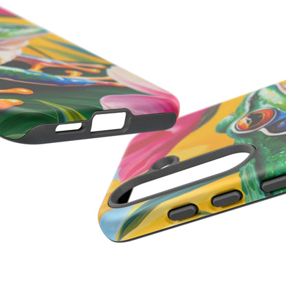 Vibrant Frog & Tropical Flowers - Samsung Galaxy Case - BOGO Cases