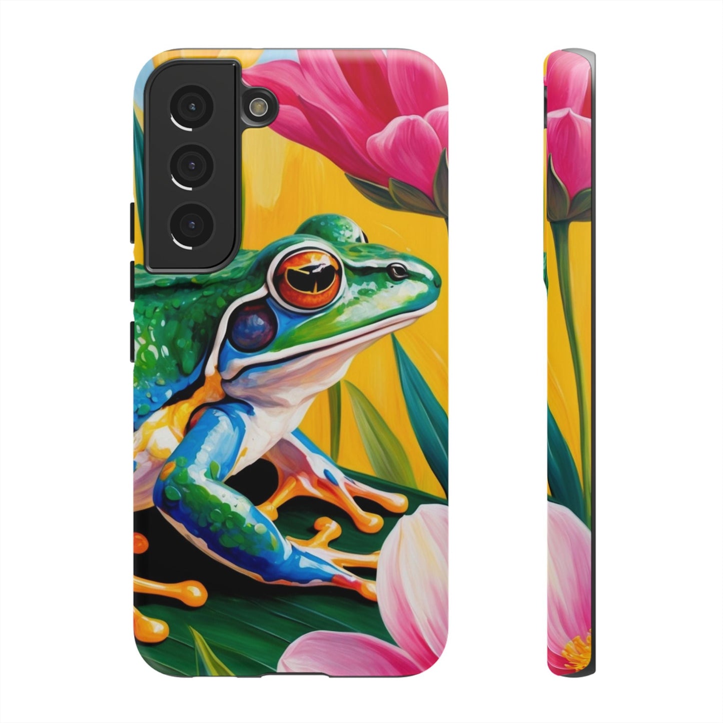 Vibrant Frog & Tropical Flowers - Samsung Galaxy Case - BOGO Cases