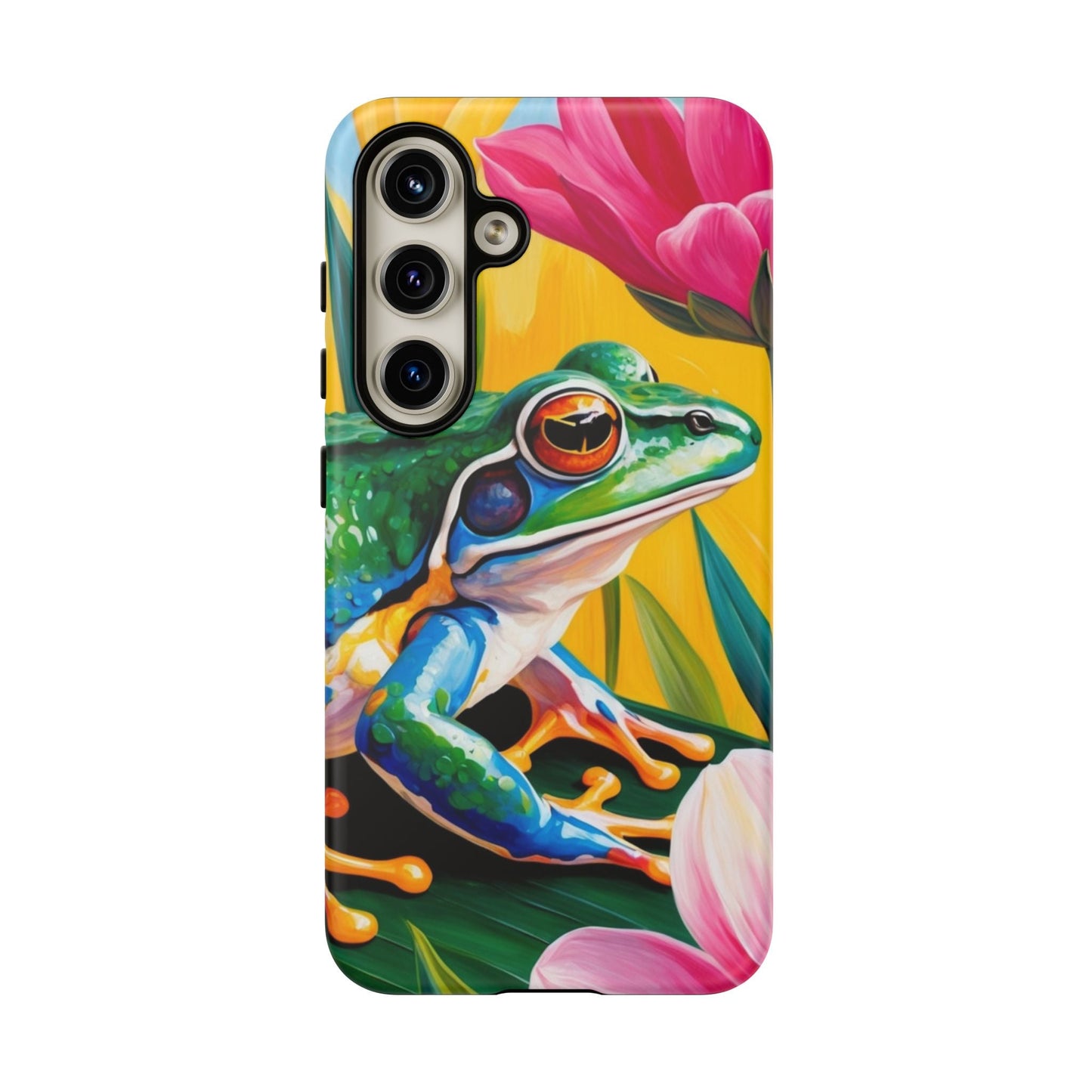 Vibrant Frog & Tropical Flowers - Samsung Galaxy Case - BOGO Cases