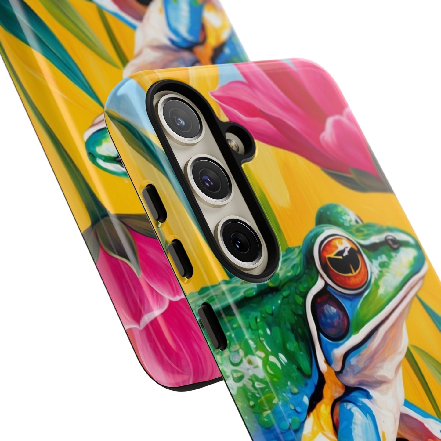 Vibrant Frog & Tropical Flowers - Samsung Galaxy Case - BOGO Cases