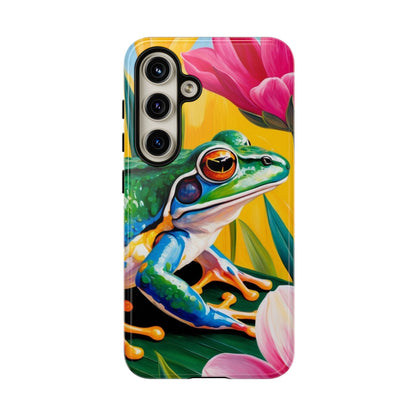 Vibrant Frog & Tropical Flowers - Samsung Galaxy Case - BOGO Cases