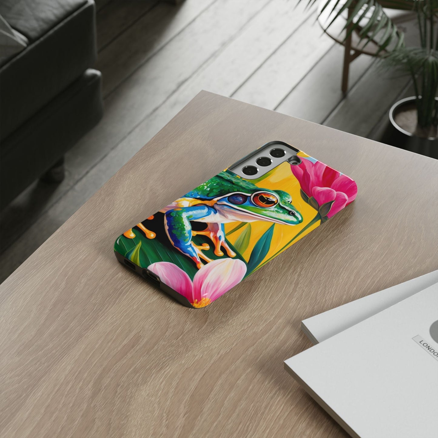 Vibrant Frog & Tropical Flowers - Samsung Galaxy Case - BOGO Cases