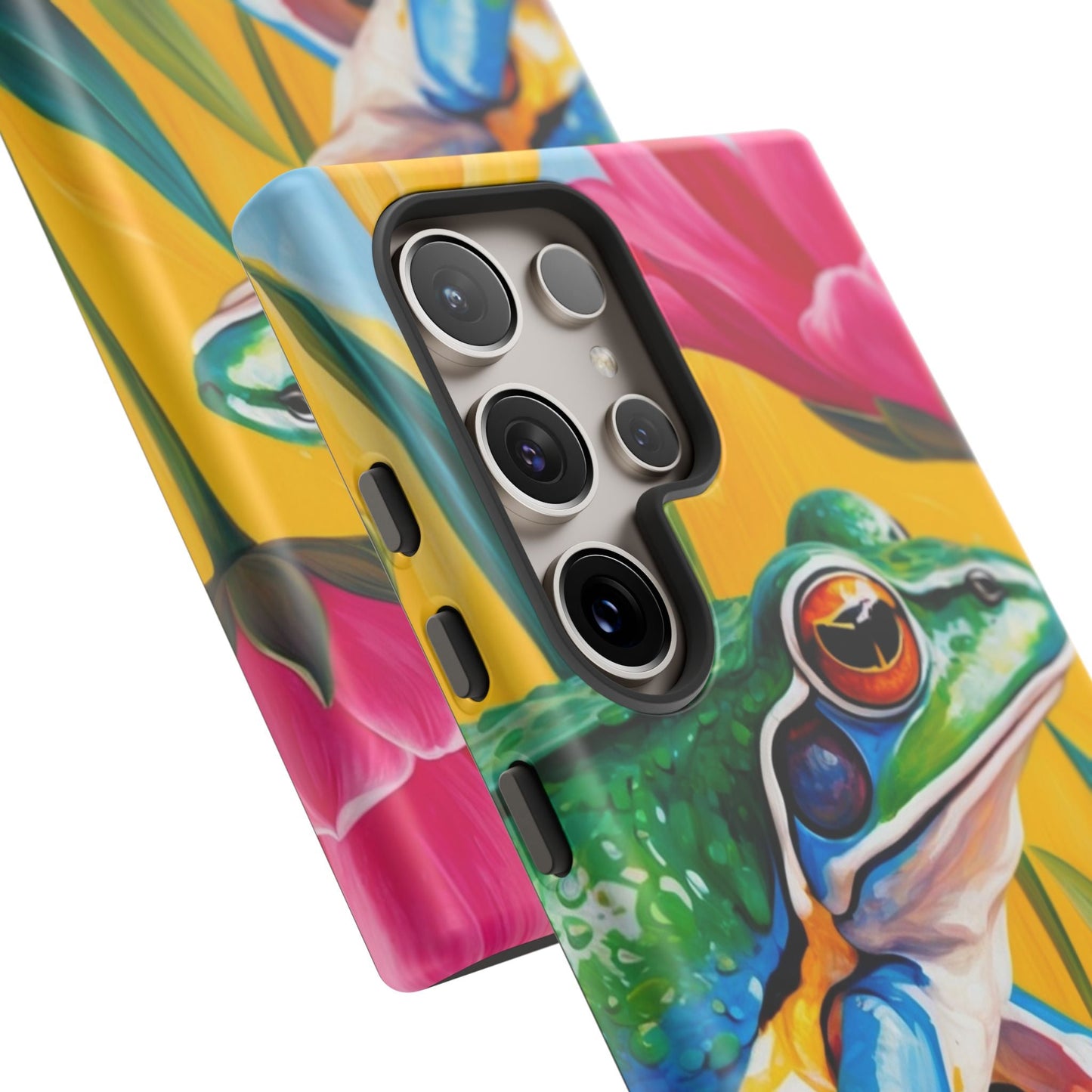 Vibrant Frog & Tropical Flowers - Samsung Galaxy Case - BOGO Cases