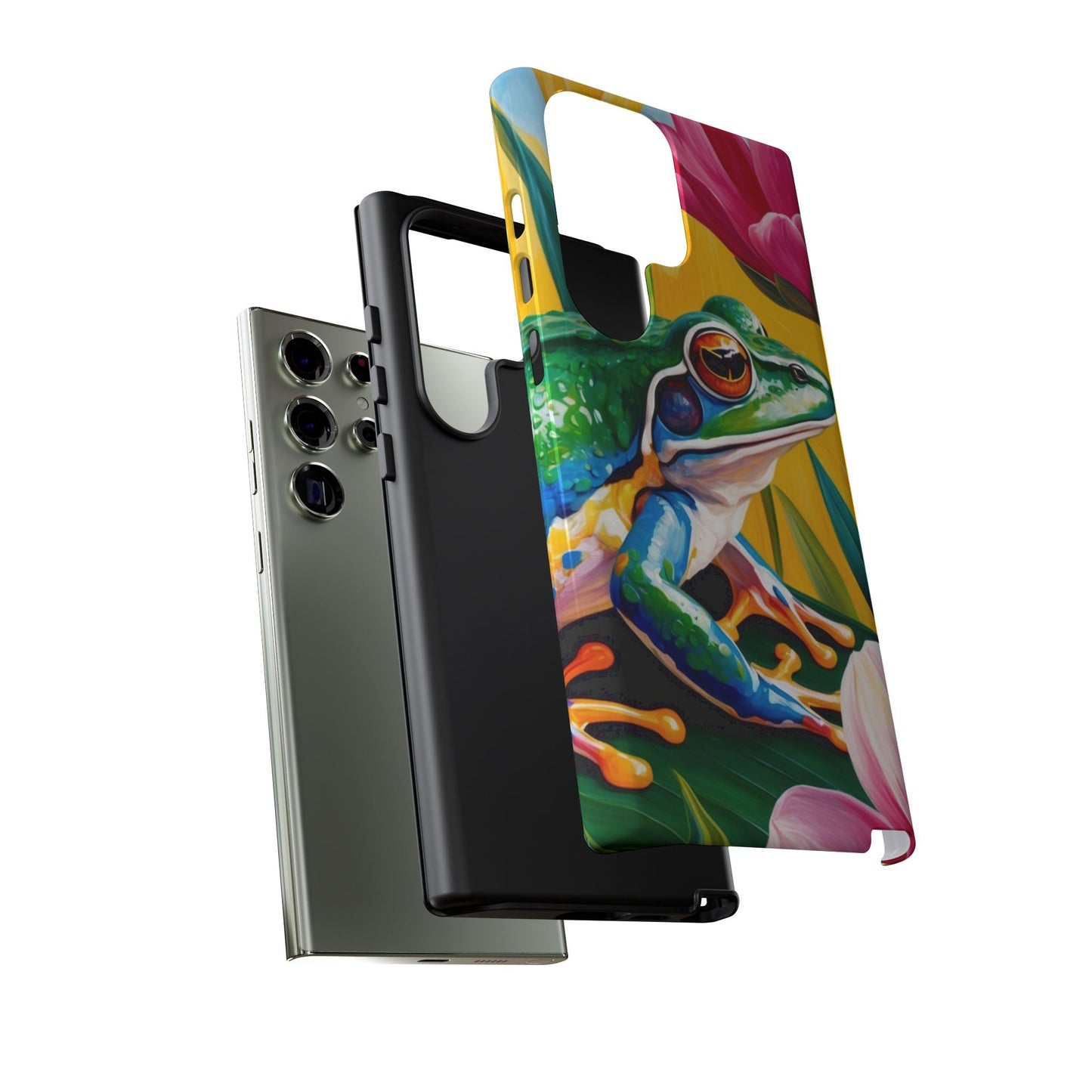 Vibrant Frog & Tropical Flowers - Samsung Galaxy Case - BOGO Cases